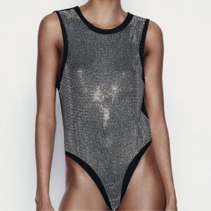ZARA SPARKLY TULLE BODYSUIT